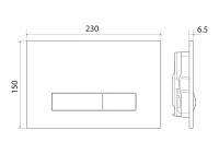 Кнопка смыва BelBagno GENOVA, цвет-белый 150х230х65 BB018-GV-BIANCO BelBagno