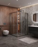 Душевой уголок, прямоугольный MOLVENO-AH-22-120/110-C-GM-IV 1200x1100x1950 Cezares