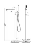 Напольный смеситель для ванны, золото  LUC-FMT-ORO BelBagno