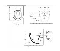 Унитаз-подвесной ESBANO TIRON-C белый
