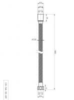 Душевой шланг металлизированный, 180 см 180 см CZR-FMM-180-01 Хром   Cezares