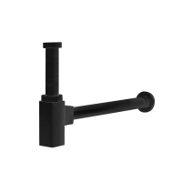 Сифон под раковину квадратный  CZR-B-SMQ-NOP Чёрный матовый   Cezares
